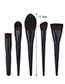 Fahsion Black Pure Color Decorated Brush (5pcs)