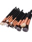 Fashion Black+gold Color Color-matching Decorated Brush (20pcs)
