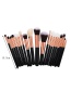 Fashion Black+gold Color Color-matching Decorated Brush (20pcs)