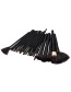 Fashion Black Pure Color Decorated Brush (32pcs)