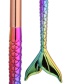 Fashion Multi-color Merman Tail Decorated Brush (4pcs)