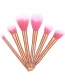 Fashion Rose Gold Pure Color Decorated Brush (6pcs)
