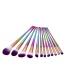 Fashion Multi-color Slim Waist Decorated Brush (12pcs)