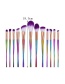 Fashion Multi-color Slim Waist Decorated Brush (12pcs)