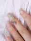 Fashion Gold Color Full Diamond Decorated Lip Shape Ring
