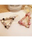 Elegant Pink Square Shape Decorated Hairpin