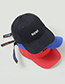Fashion Black Embroidery Letter Decorated Pure Color Cap
