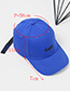 Fashion Blue Embroidery Letter Decorated Pure Color Cap