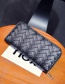 Fashion Black Pure Color Decorated Weave Shape Wallet