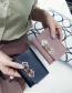 Fashion Pink Square Shape Decorated Pure Color Wallet