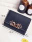 Fashion Black Square Shape Decorated Pure Color Wallet
