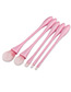 Fashion Pink Waterdrop Shape Decorated Brush (5pcs)
