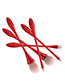 Fashion Red Waterdrop Shape Decorated Brush (5pcs)
