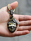 Fashion Gold Color Mask Decorated Pure Color Key Chain