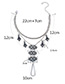 Fashion Silver Color Flower Shape Decorated Pure Color Anklet