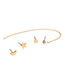 Fashion Gold Color Moon&star Decorated Pure Color Earrings Sets