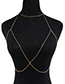 Fashion Gold Color Pure Color Decorated Simple Body Chain