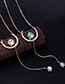 Fashion White Star&moon Pendant Decorated Simple Necklace