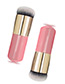Trendy White+gold Color Color Matching Decorated Makeup Brush(1pc)