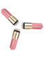 Trendy Pink+gold Color Color Matching Decorated Makeup Brush(1pc)