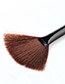 Trendy Dark Blue Sector Shape Decorated Simple Makeup Brush(1pc)