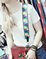 Fashion Multi-color Color Matching Decorated Simple Bag Strap