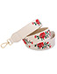 Fashion Black Embroidery Flower Pattern Decorated Bag Strap
