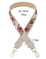Fashion White Embroidery Flower Pattern Decorated Bag Strap