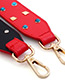 Fashion Red Rivets Decorated Simple Width Bag Strap