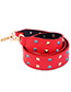 Fashion White Rivets Decorated Simple Width Bag Strap