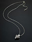 Fashion Silver Color Heart Shape Decorated Pure Color Necklace
