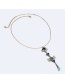 Fashion Gold Color Geometric Shape Decorated Long Necklace