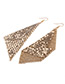 Fashion Gold Color Sequins Decorated Pure Color Simple Earrings