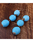 Fashion Blue Balls Shape Decorated Pure Color Earrings