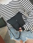 Fashion Black Tassel Decorated Pure Color Shoulder Bag(4pcs)