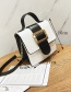 Fashion White Square Shape Buckle Decorated Simple Handbag