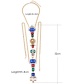 Fashion Blue Square Shape Decorated Simple Body Chain