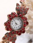 Fashion Red Diamond Decorated Fox Shape Pure Color Watch