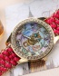 Fashion Blue Owl Pattern Decorated Pure Color Watch