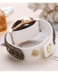Fashion White Round Dail Decorated Pure Color Watch