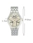Fashion White Digital Pattern Decorated Round Dail Simple Watch