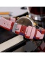 Fashion Khaki Stripe Pattern Decorated Pure Color Watch