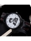 Fashion Black Gd Pattern Decorated Pure Color Watch