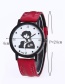 Fashion Beige Gd Pattern Decorated Pure Color Watch