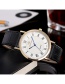 Fashion White+brown Digital Pattern Decorated Round Dail Simple Watch