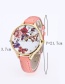 Fashion Red Butterfly&flower Pattern Decorated Pure Color Watch