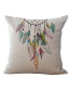 Fashion White Feather Pattern Decorated Simple Pillowcase