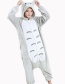 Fashion Gray Totoro Shape Decorated Simple Nightgown