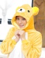 Fashion Yellow Bear Shape Decorated Simple Nightgown