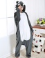 Fashion Dark Gray Timber Wolf Shape Decorated Nightgown